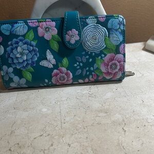 Vibrant Floral Teal Wallet